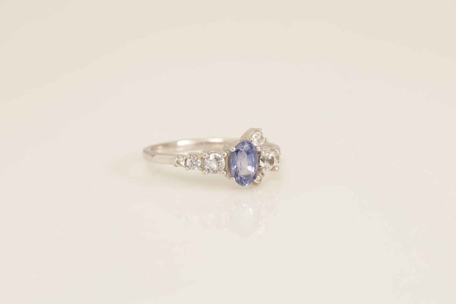 Amethyst Engagement Ring, Diamonds Cluster Ring, February Birthstone Ring, Unique Amethyst Anniversary Ring, Promise Ring