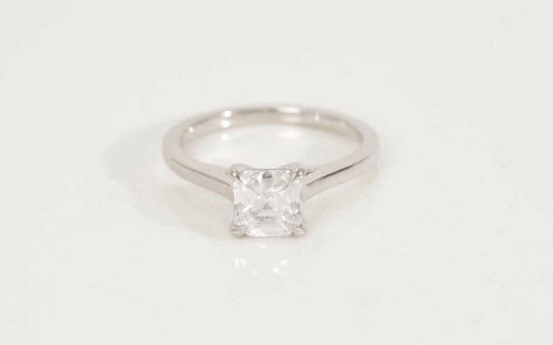 4.0 CT Asscher Cut Diamond Engagement Ring, Asscher Diamond Wedding Ring, Promise Ring for Women, Anniversary Ring