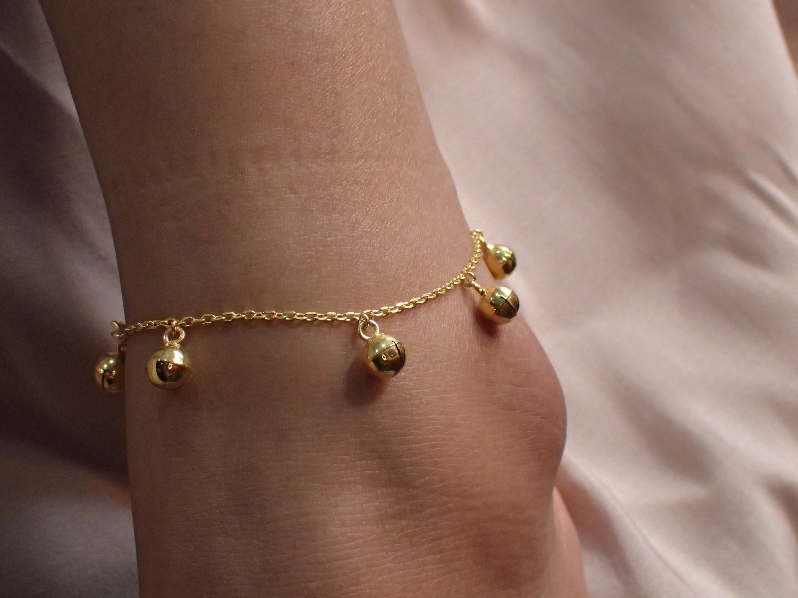 Jingle Bell Anklet / Anklet Gift for Her / Sterling Silver Anklet / Birthday Gift / Gift for Girlfriend, Sister