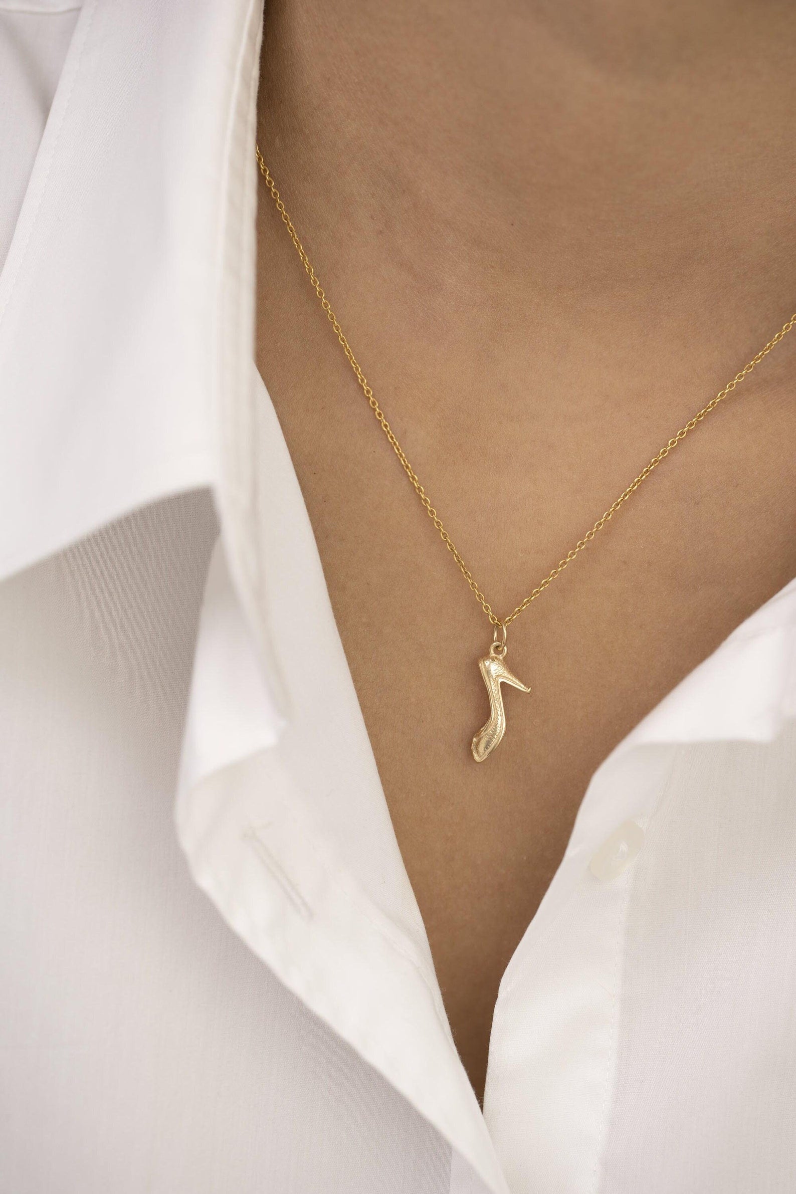 Ladies High Heel Necklace, High Heel Pendant, High Heel Necklace, High Heel Shoe Charm, Fashion Charm Jewelry