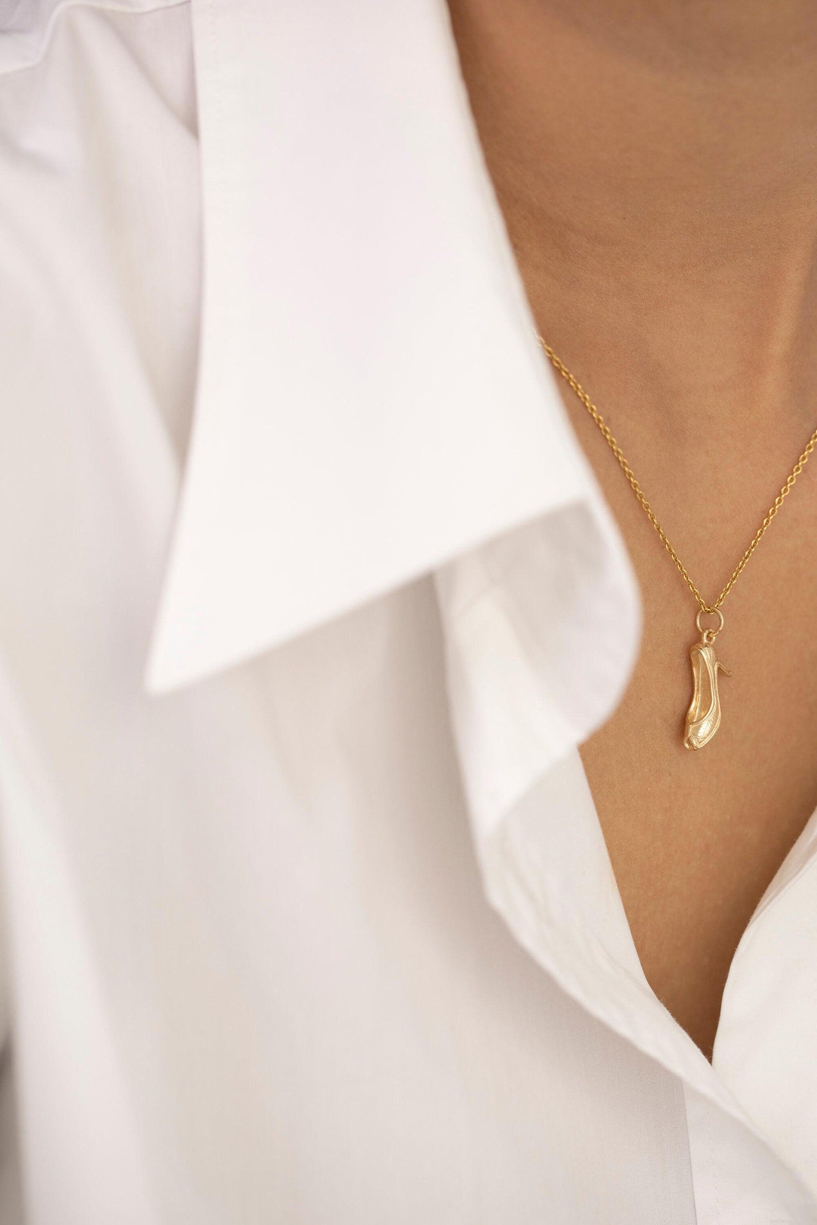 Ladies High Heel Necklace, High Heel Pendant, High Heel Necklace, High Heel Shoe Charm, Fashion Charm Jewelry