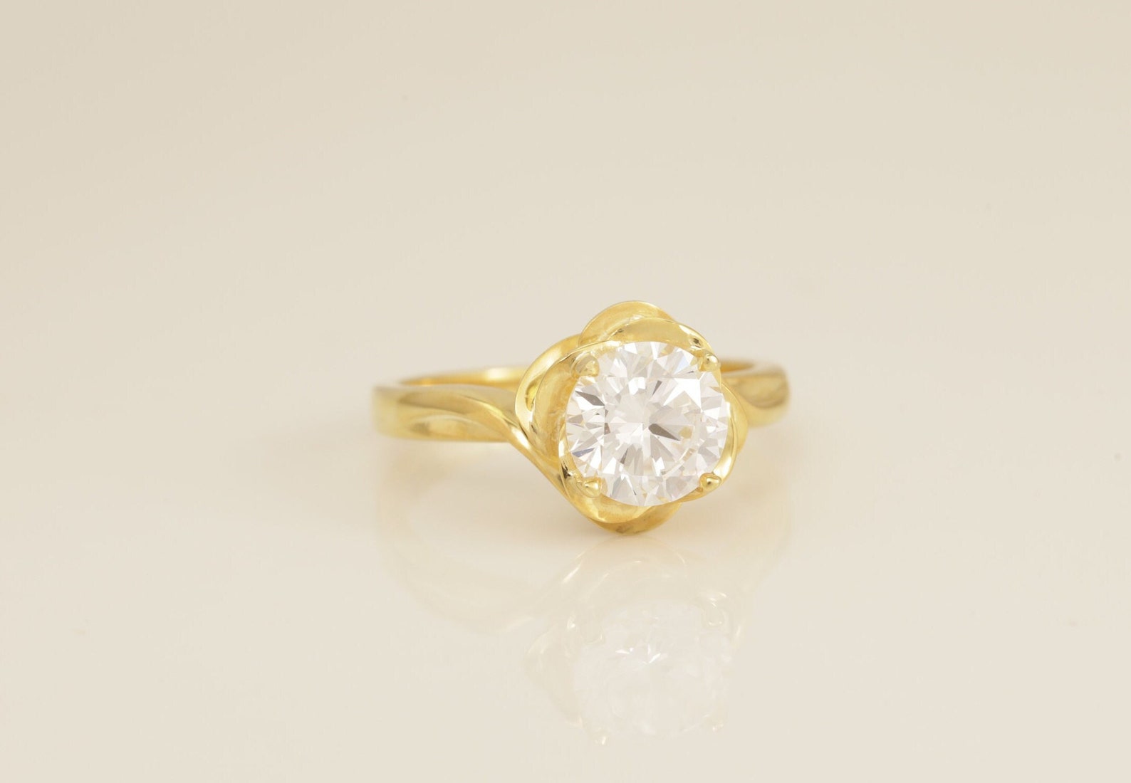 1.30 CT Unique Diamond Engagement Ring, Flower Style Engagement Ring, Bridal Wedding Ring Gift for Women