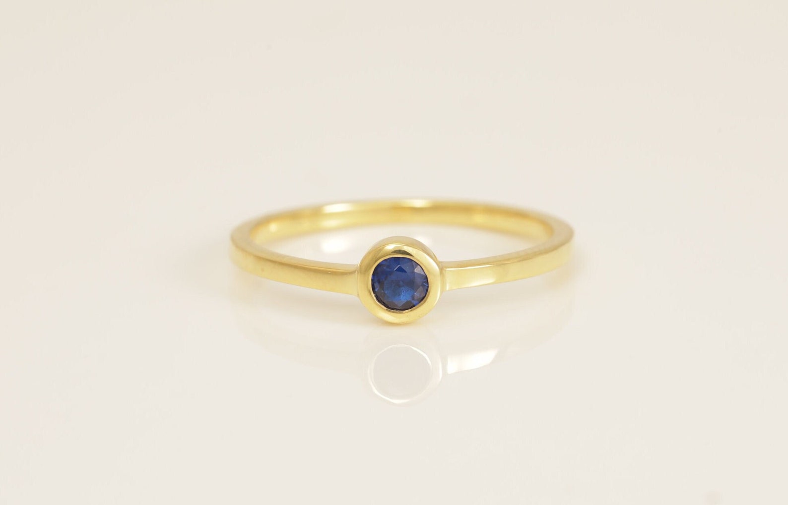 0.10ctw Blue Sapphire Solitaire Ring, September Birthstone Ring, Blue Sapphire Gemstone Ring, Sapphire Engagement Ring