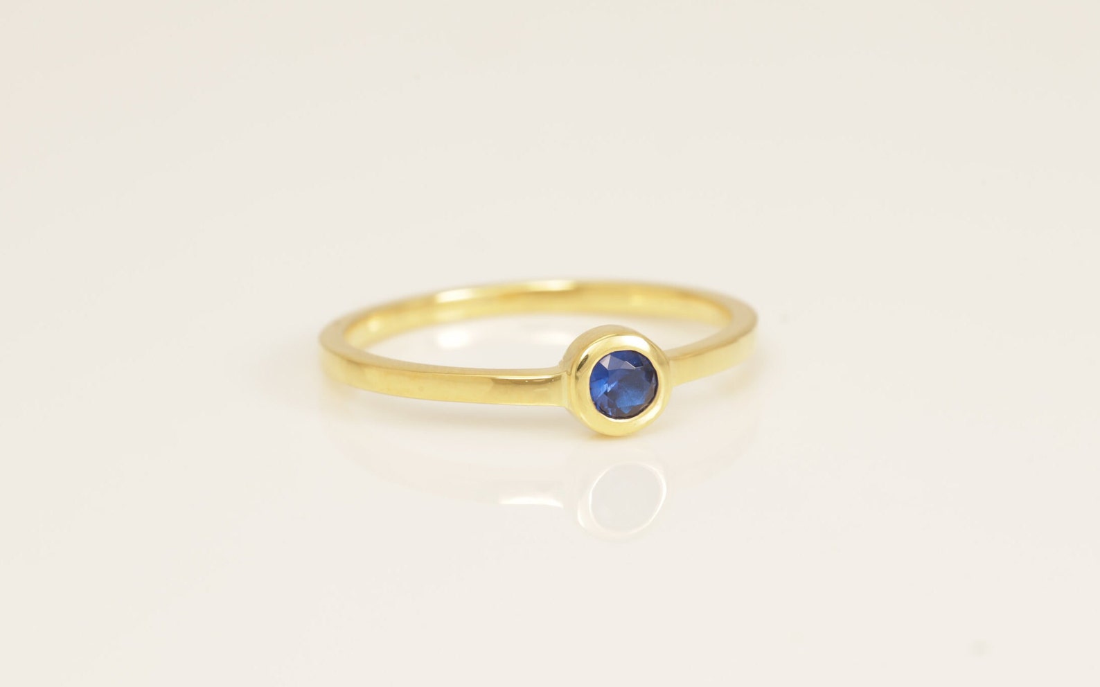 0.10ctw Blue Sapphire Solitaire Ring, September Birthstone Ring, Blue Sapphire Gemstone Ring, Sapphire Engagement Ring
