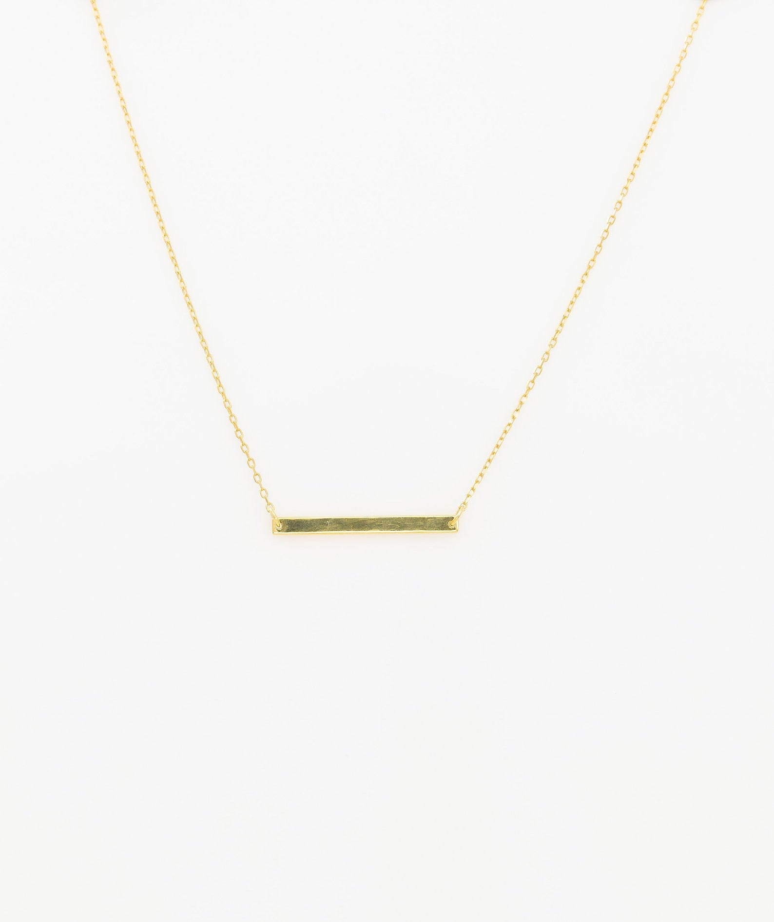 Personalized Bar Necklace, Custom Name Plate Necklace, Engraved Name Bar Necklace, Sterling Silver Bar Pendant Necklace