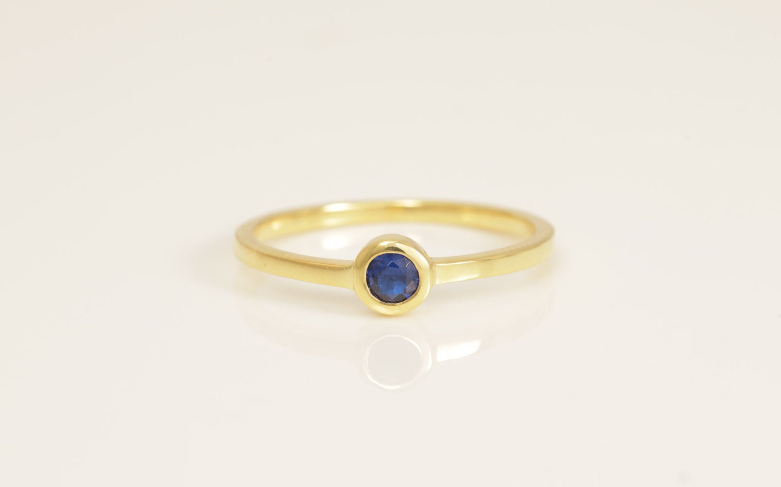 0.10ctw Blue Sapphire Solitaire Ring, September Birthstone Ring, Blue Sapphire Gemstone Ring, Sapphire Engagement Ring