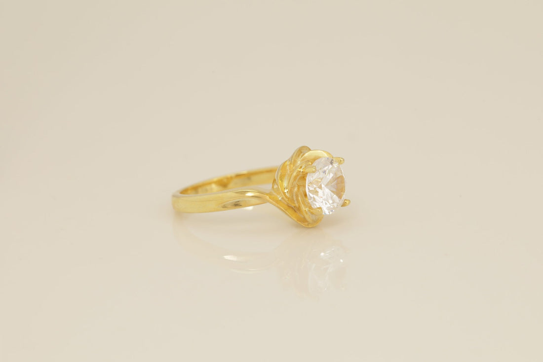 1.30 CT Unique Diamond Engagement Ring, Flower Style Engagement Ring, Bridal Wedding Ring Gift for Women