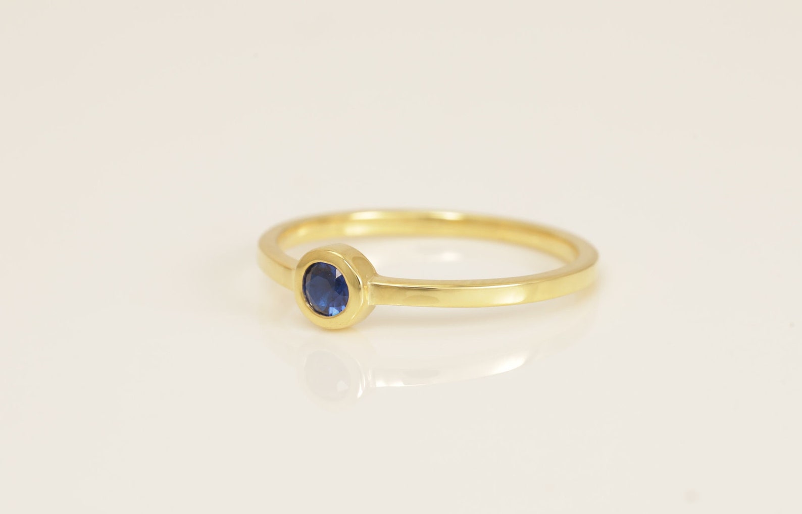 0.10ctw Blue Sapphire Solitaire Ring, September Birthstone Ring, Blue Sapphire Gemstone Ring, Sapphire Engagement Ring