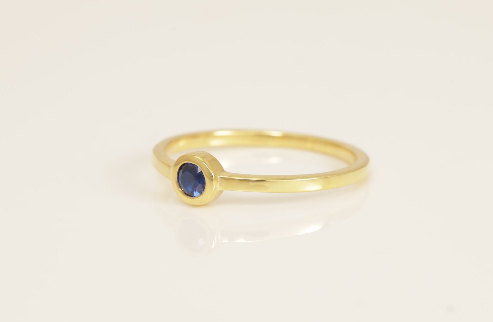 0.10ctw Blue Sapphire Solitaire Ring, September Birthstone Ring, Blue Sapphire Gemstone Ring, Sapphire Engagement Ring