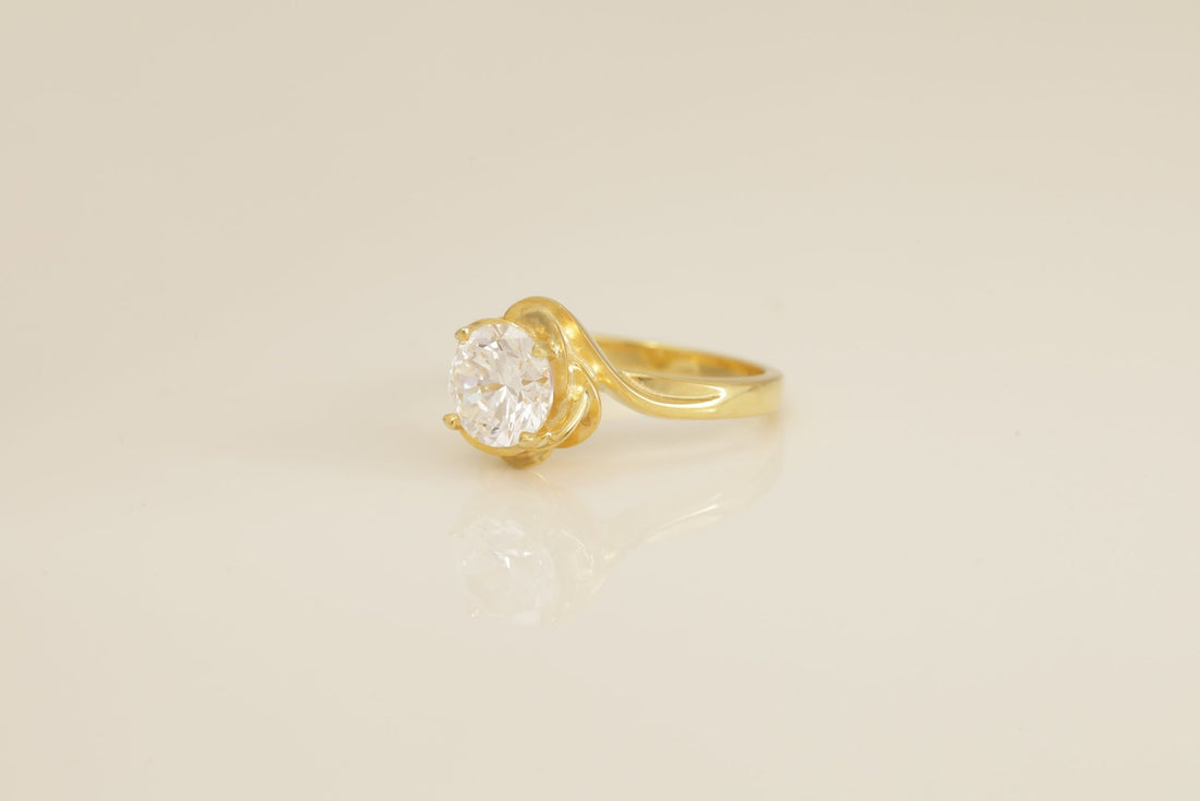 1.30 CT Unique Diamond Engagement Ring, Flower Style Engagement Ring, Bridal Wedding Ring Gift for Women
