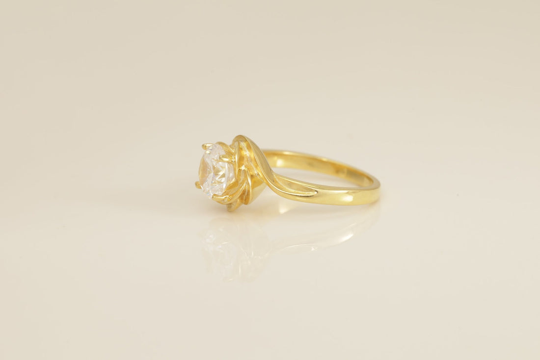 1.30 CT Unique Diamond Engagement Ring, Flower Style Engagement Ring, Bridal Wedding Ring Gift for Women