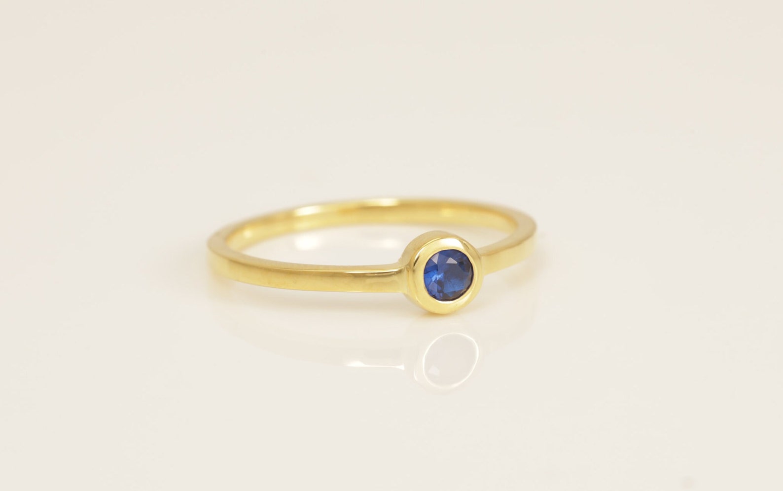 0.10ctw Blue Sapphire Solitaire Ring, September Birthstone Ring, Blue Sapphire Gemstone Ring, Sapphire Engagement Ring