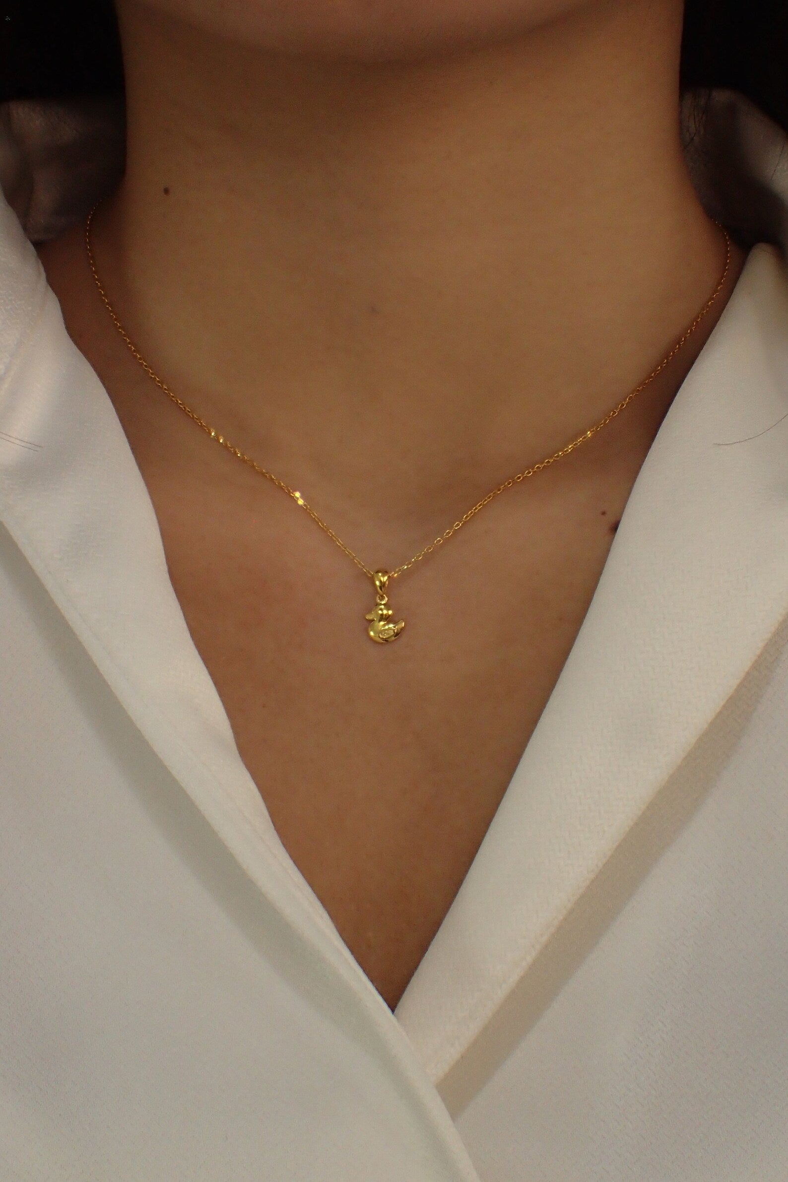 Duck Necklace / Duck Charm Pendant / Bird Lover Gift / Best Friend Gift / Hunting Gifts