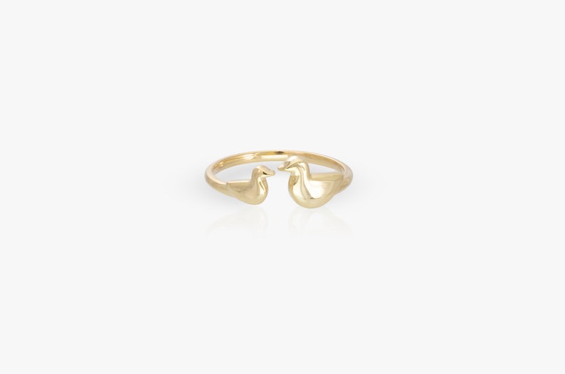 Duck Ring, 18K Gold Duck Ring, Dainty Animal lover Jewelry, Minimalist Animal Jewelry, Gift For Daughter and Mom