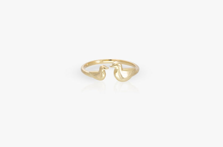 Duck Ring, 18K Gold Duck Ring, Dainty Animal lover Jewelry, Minimalist Animal Jewelry, Gift For Daughter and Mom