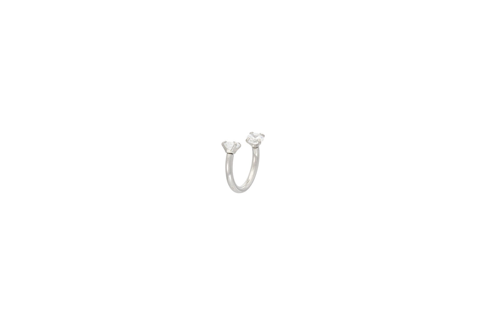 Diamond Septum Ring, Horseshoe Ring, Nose Piercing, Modern ring, Minimalist Ring, Septum Ring, Piercing Jewelry