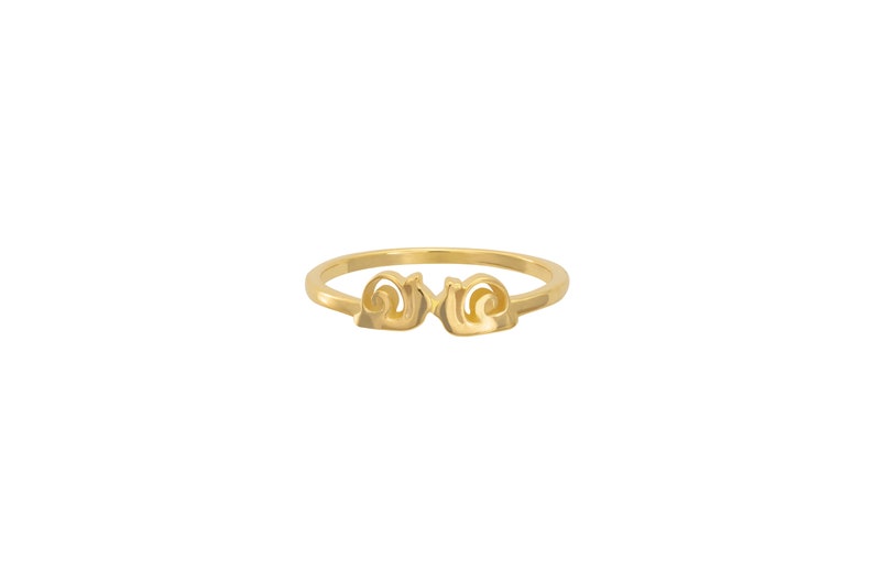 Minimalist Snail Ring, You and Me Nature Lovers Ring, Cute Snail Jewelry Gift for Her, Animal Ring, Forest Ring