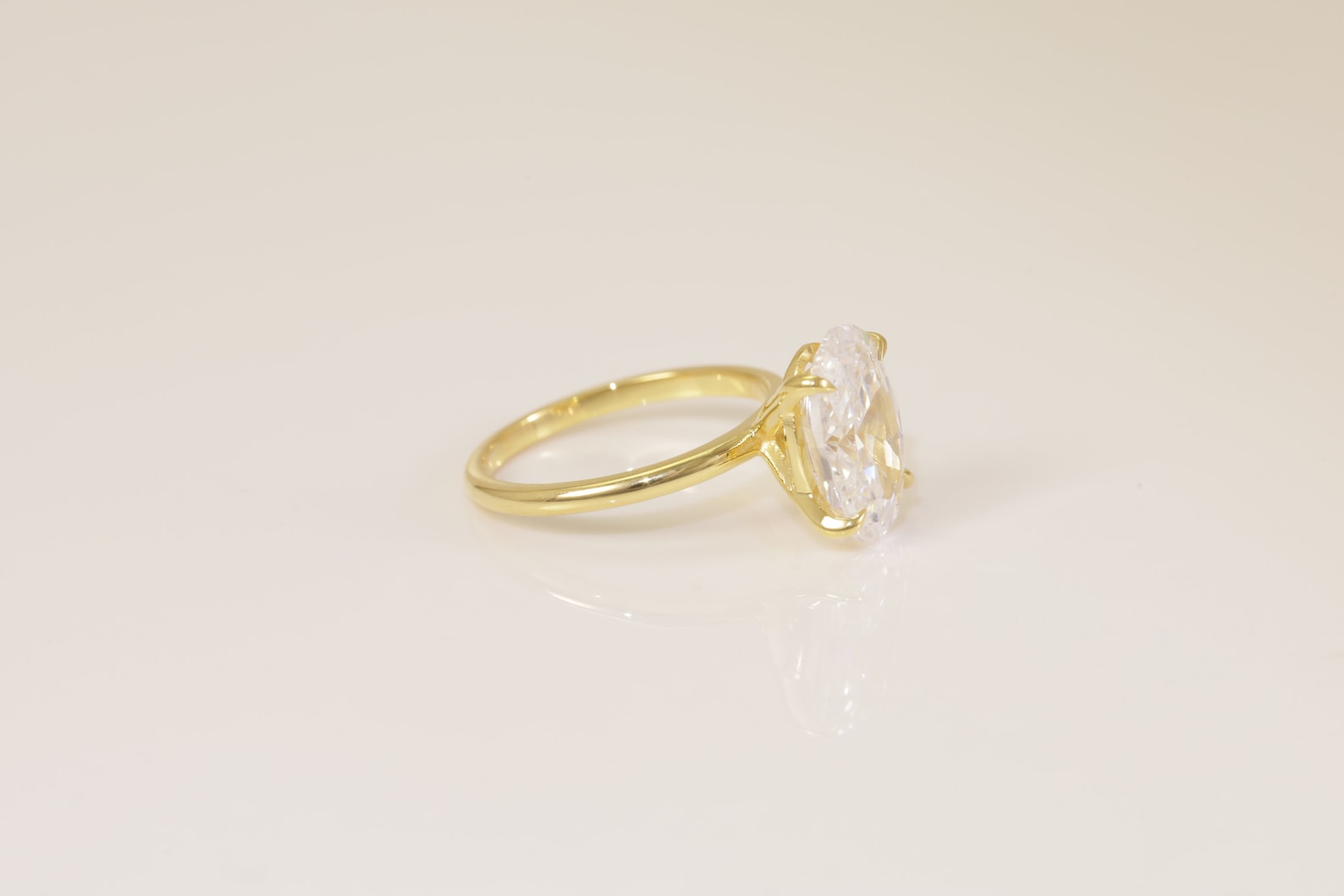 Oval Engagement Ring, Solitaire Ring Gift for Her, Delicate Promise Ring, Anniversary Ring for Women, 5.81ct 3ct 2.50ct 1.25ct 0.75ct