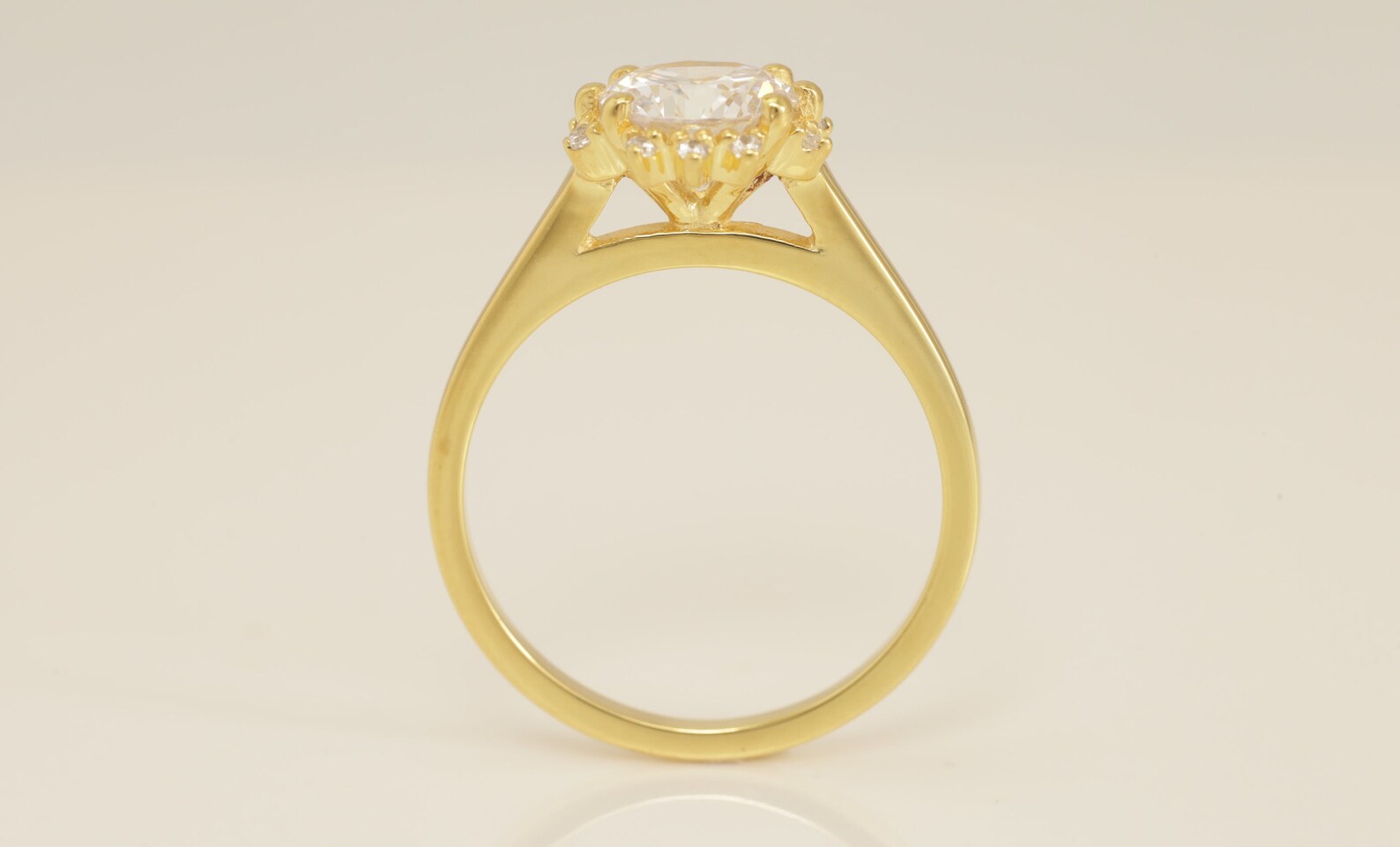 1.0 CT Diamond Cluster Engagement Ring, Floral Ring Gift for Women, Anniversary Ring, Vintage Jewelry