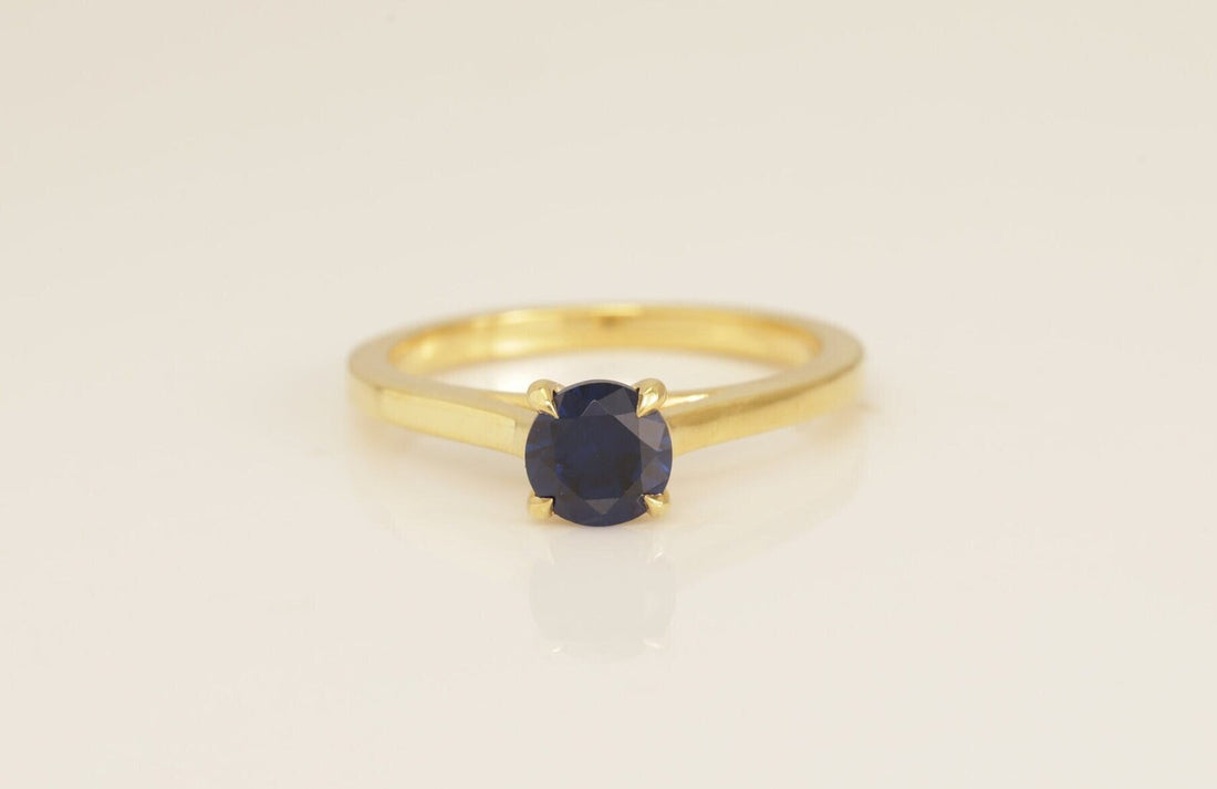 2.0 CT Blue Sapphire Solitaire Engagement Ring, Wedding Ring for Women, Anniversary Gift, September Birthstone Rings