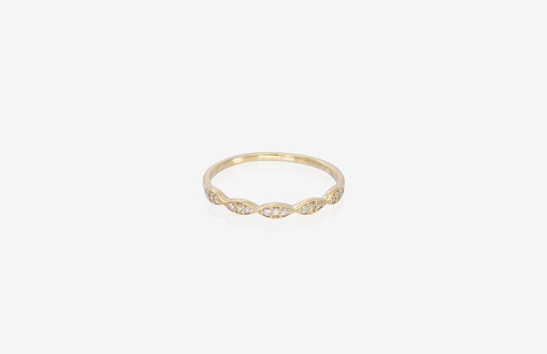 Marquise Shape Moissanite Wedding Ring, Half Eternity Moissanite Band, Vintage Art Deco Ring, Stacking Bridal Ring for Women