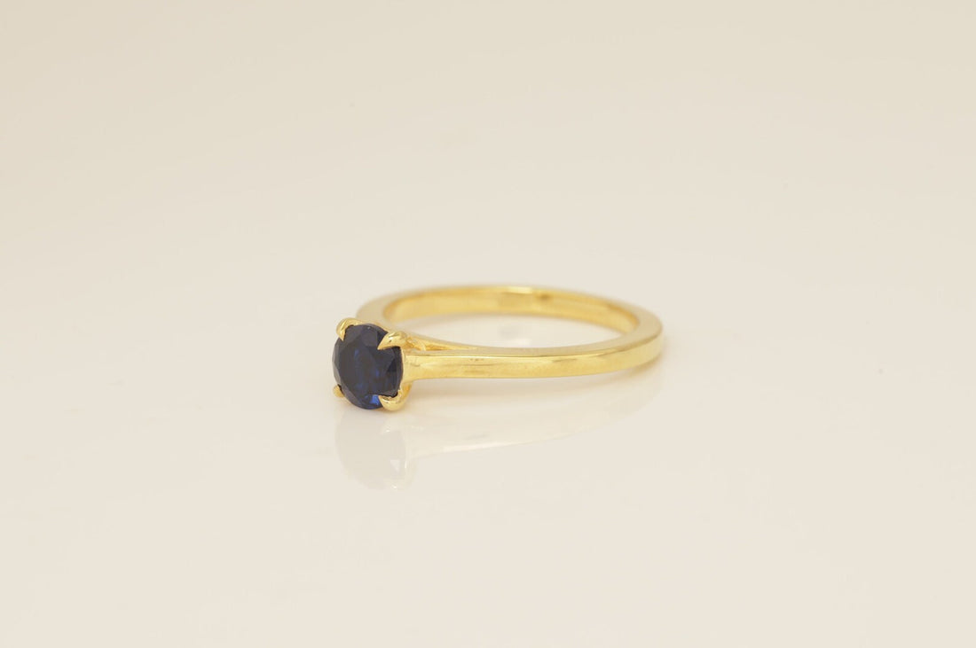 2.0 CT Blue Sapphire Solitaire Engagement Ring, Wedding Ring for Women, Anniversary Gift, September Birthstone Rings