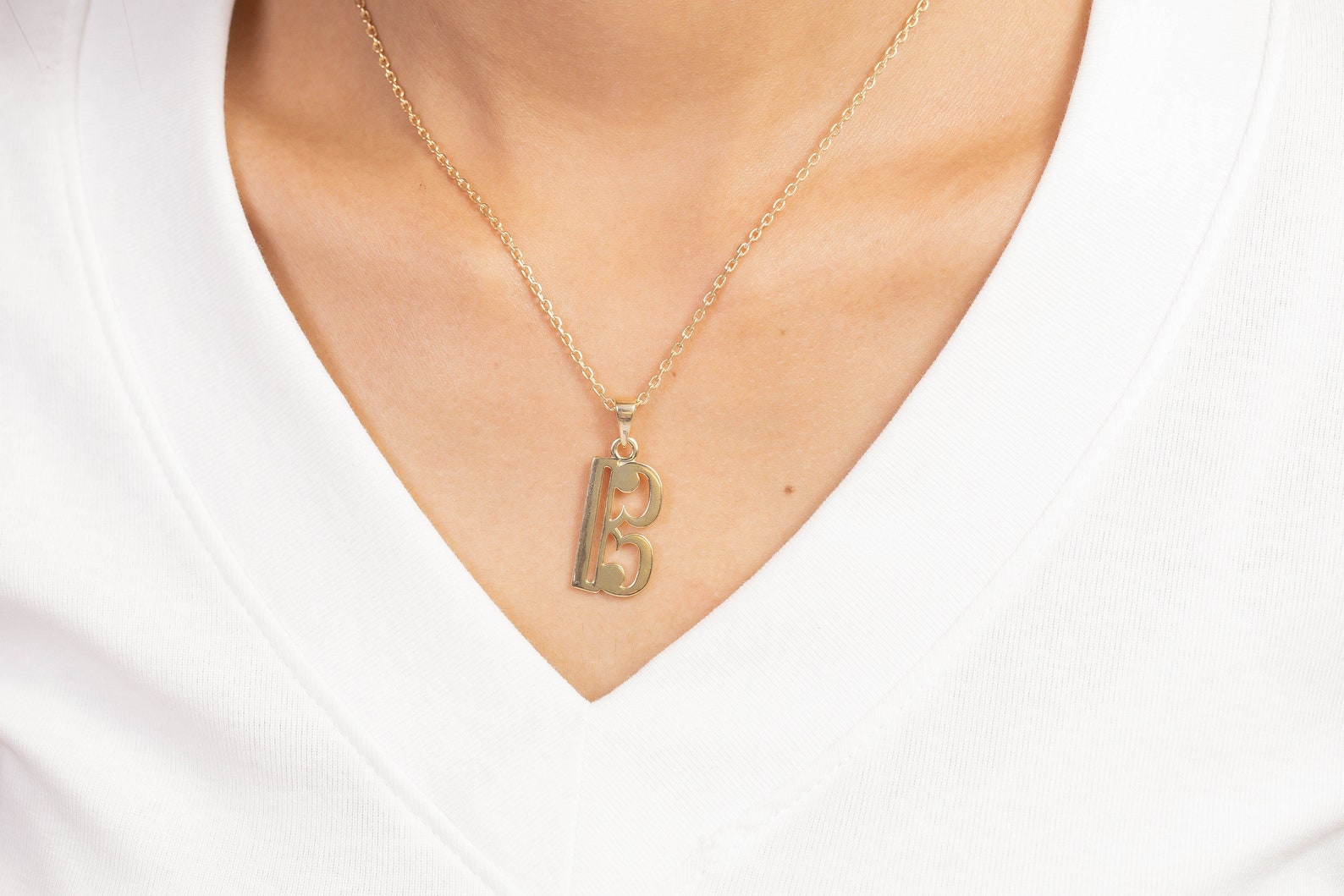 Alto Clef Necklace Pendant , Sterling Silver C Music Note Necklace, Teachers Gift, Thanksgiving Gift, Gift for Musician