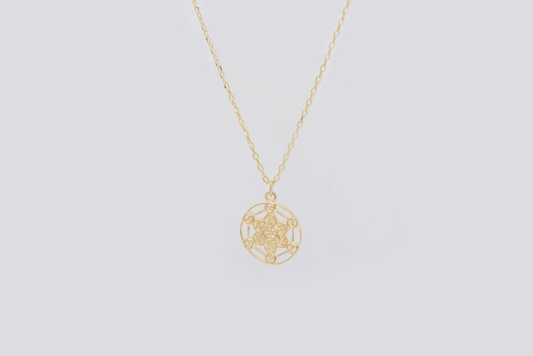 Metatrons Cube Necklace, Sterling Silver Star Necklace, Sacred Geometry Pendant, Archangel Amulet Pendant