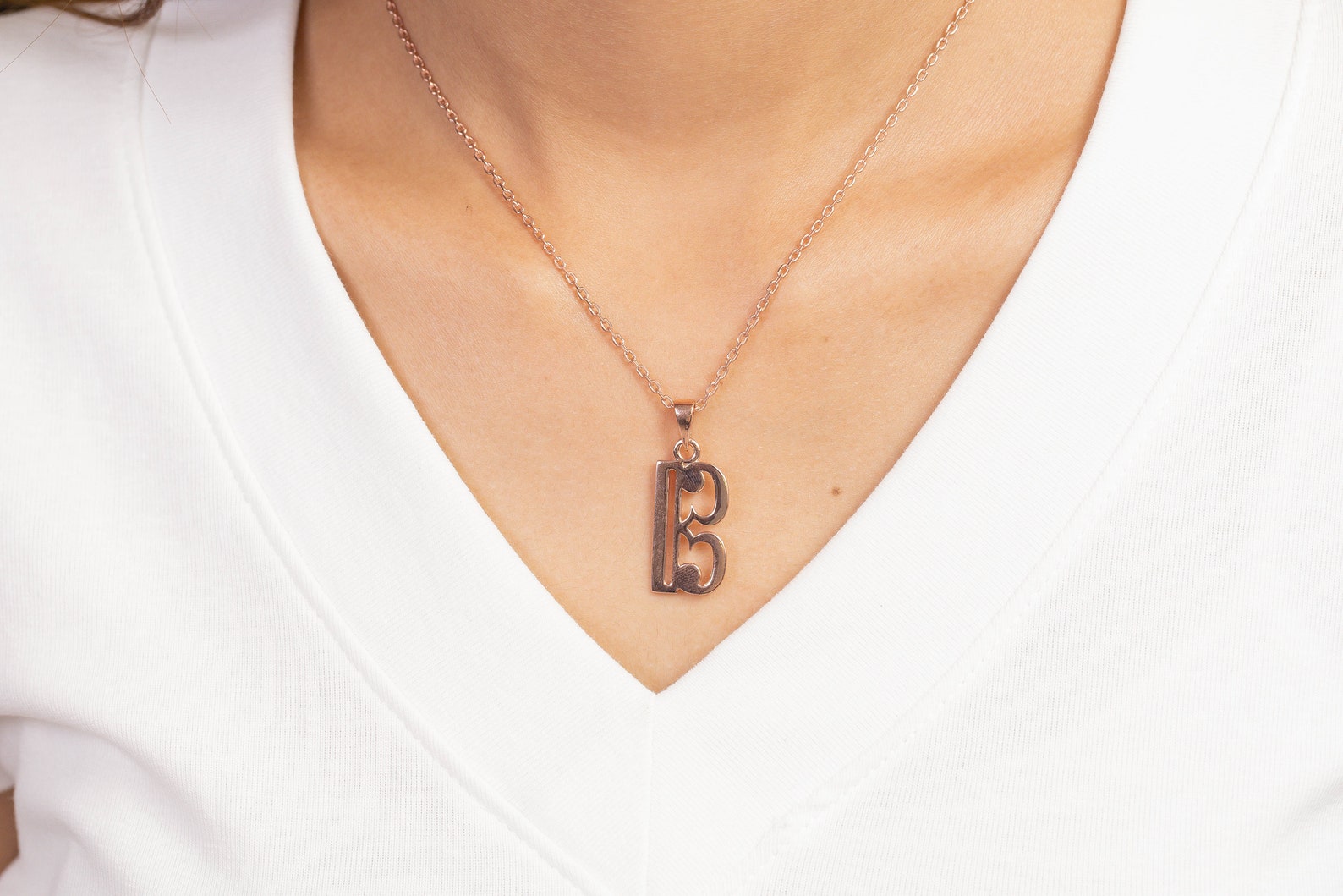 Alto Clef Necklace Pendant , Sterling Silver C Music Note Necklace, Teachers Gift, Thanksgiving Gift, Gift for Musician