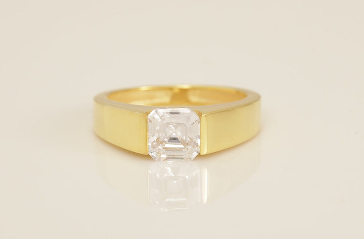 1.25 CT Asscher Cut Diamond Engagement Ring, Anniversary Ring, Promise Ring, Anniversary Gift for Her