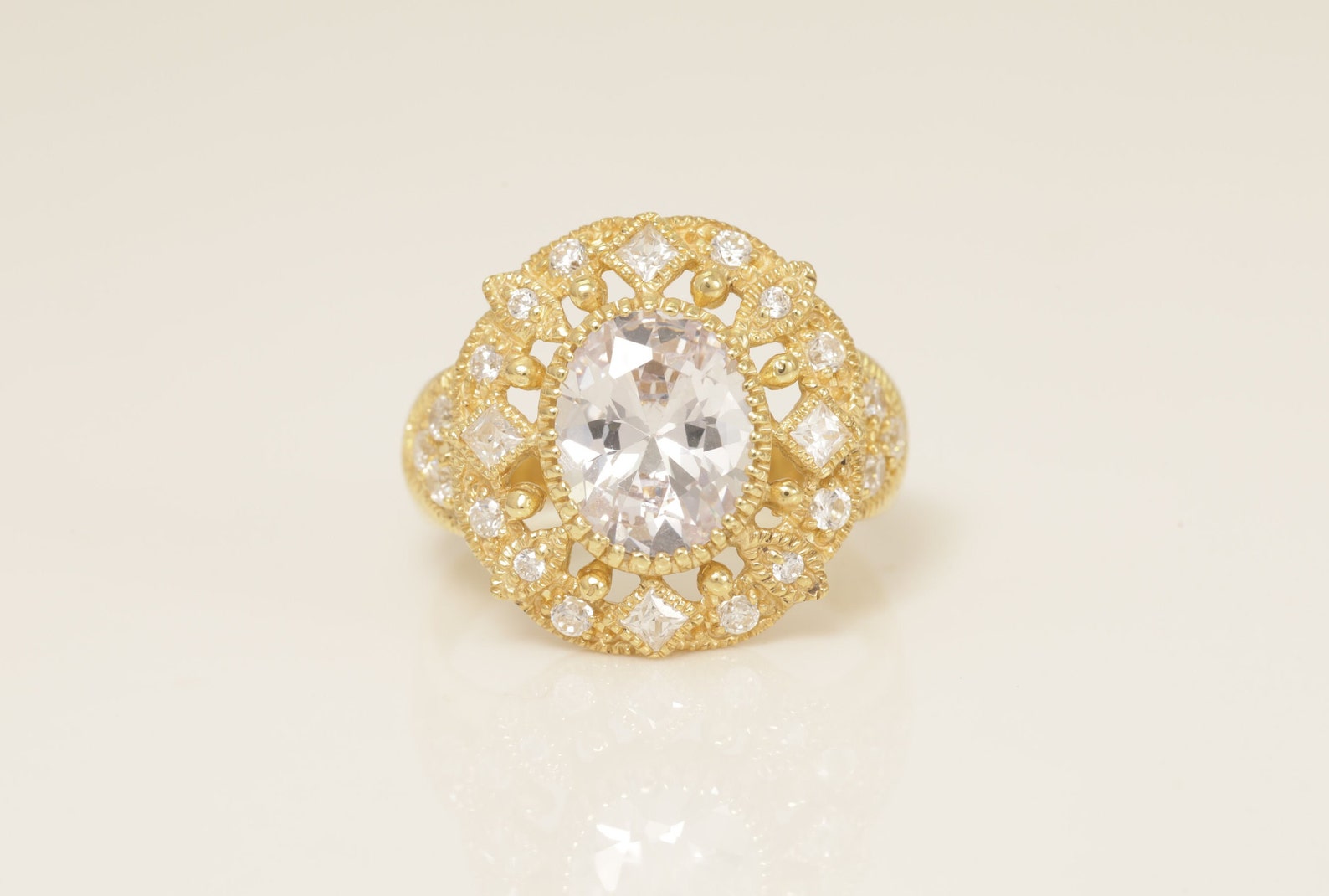 Floral Diamond Engagement Ring, Cluster Diamond Ring, Diamond Statement Ring, Bridal Promise Ring for Women, Anniversary Ring