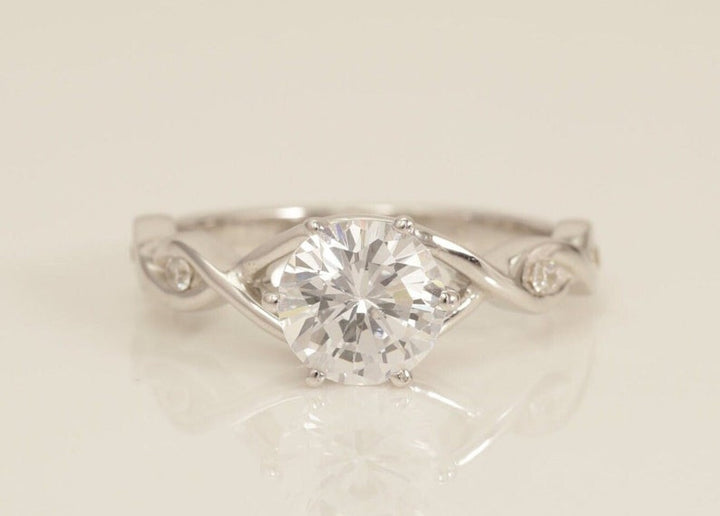 Art Deco Diamond Engagement Ring, Vintage Solitaire Ring, Diamond Anniversary Ring, Bridal Promise Ring Gift for Her