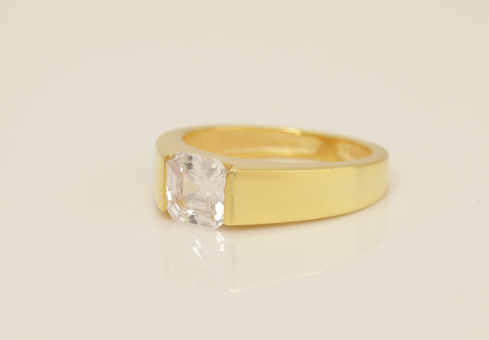 1.25 CT Asscher Cut Diamond Engagement Ring, Anniversary Ring, Promise Ring, Anniversary Gift for Her