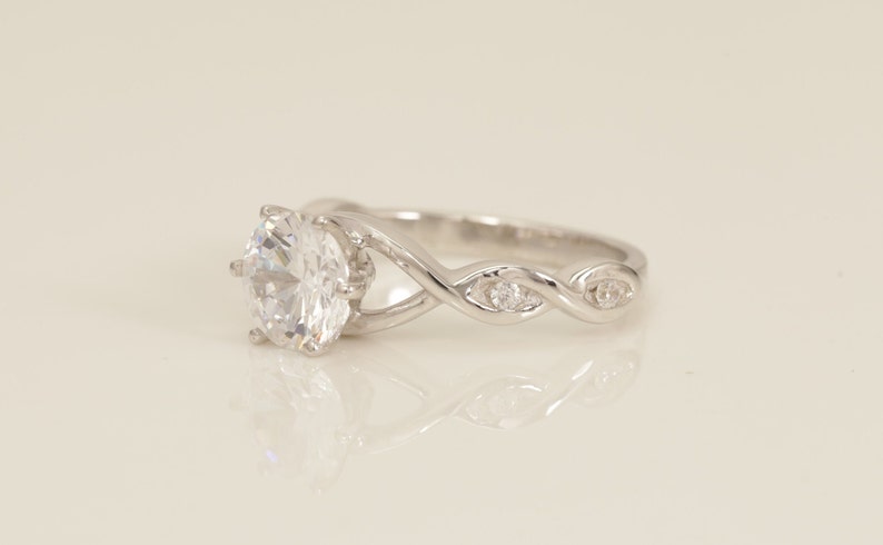 Art Deco Diamond Engagement Ring, Vintage Solitaire Ring, Diamond Anniversary Ring, Bridal Promise Ring Gift for Her