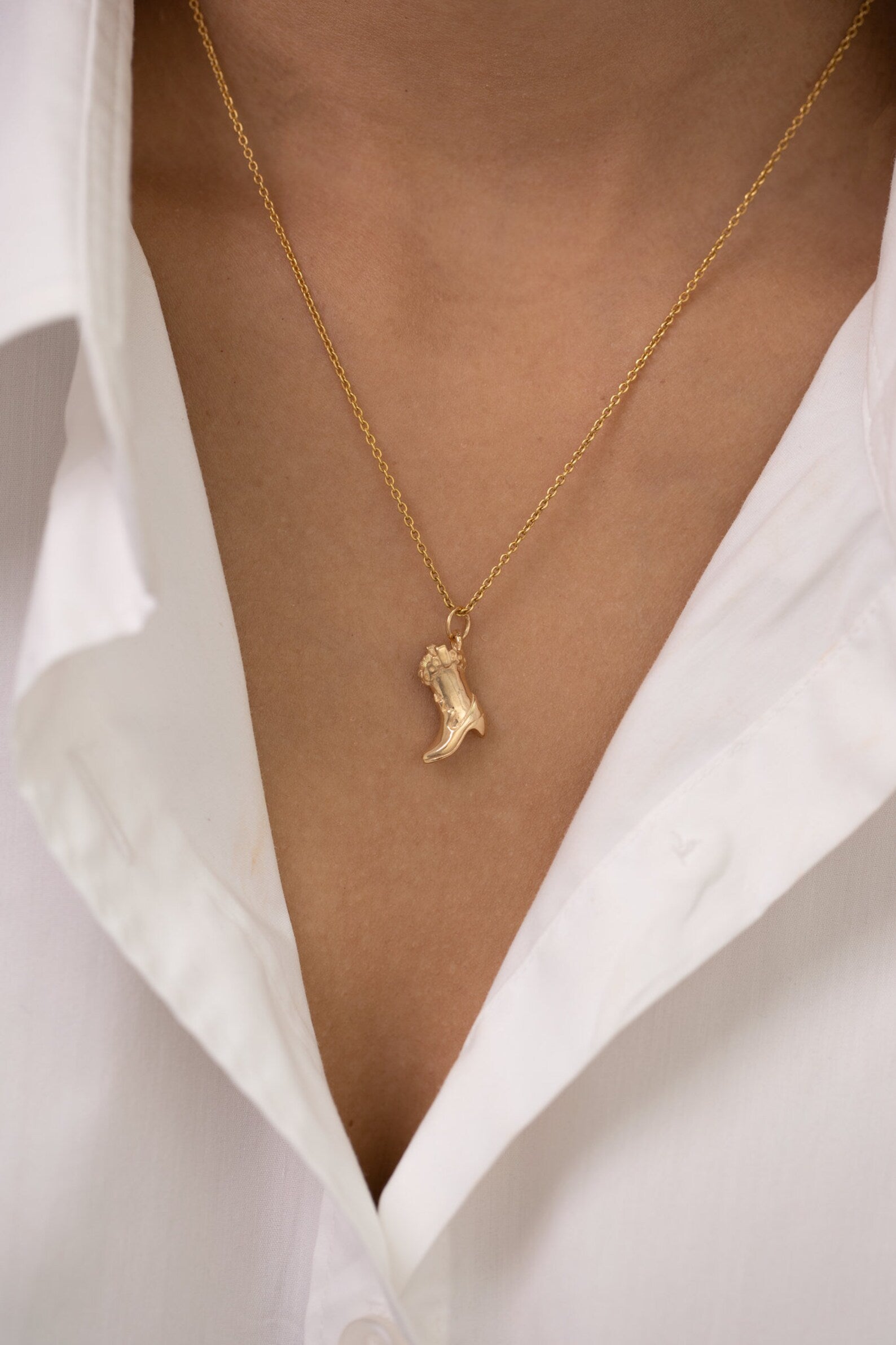 Boot Shoe Pendant Necklace, Boot Shoe Necklace, High Heel Shoe Charm, Fashion Charm Jewelry, High Heel Necklace