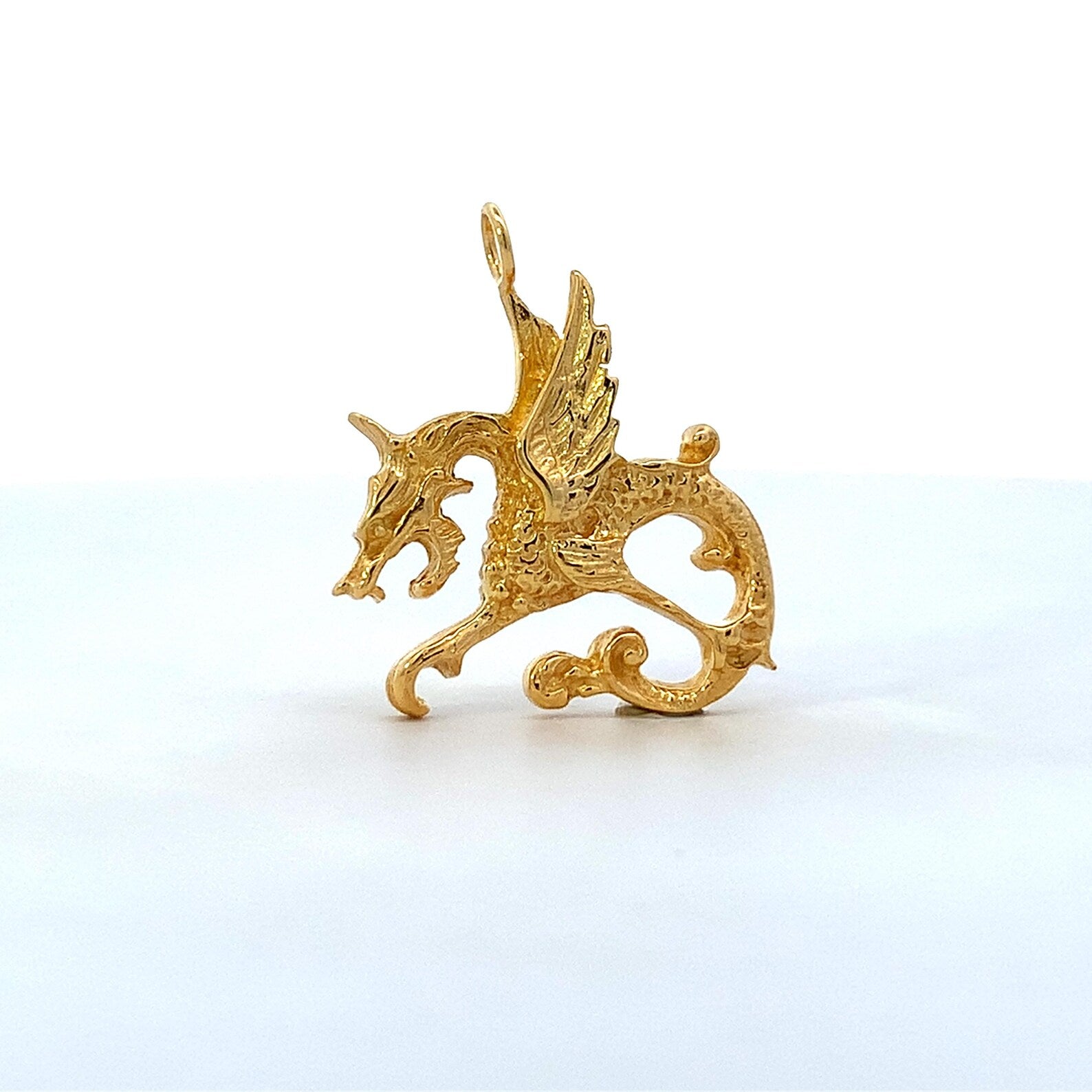 Minimalist Dragon Symbol Necklace, Dragon Charm Necklace, Chinese Mythology, Layering Necklaces, Animal Necklace