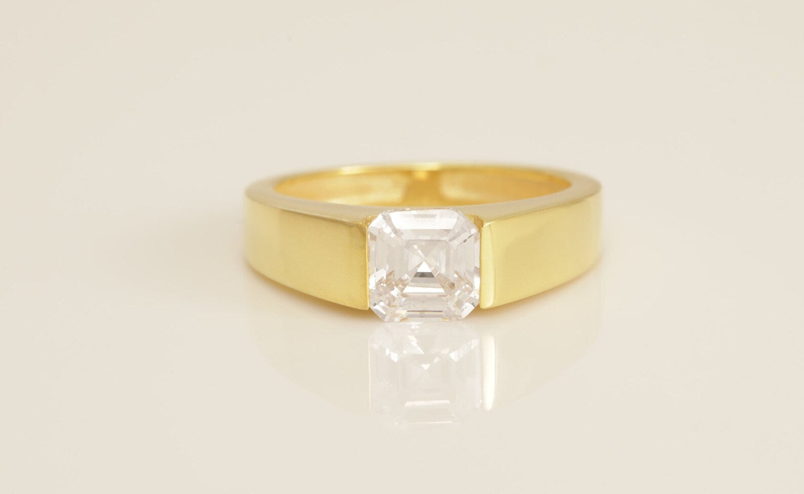 1.25 CT Asscher Cut Diamond Engagement Ring, Anniversary Ring, Promise Ring, Anniversary Gift for Her