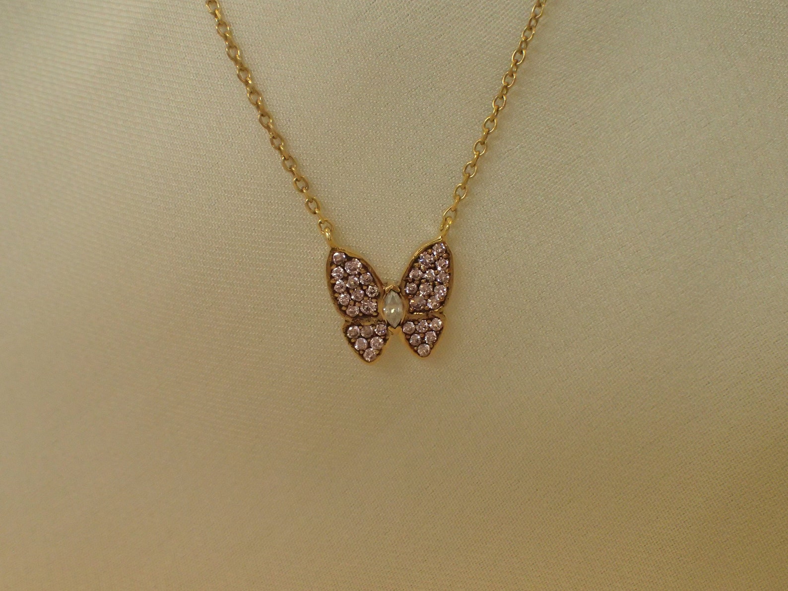 Butterfly Necklace / Amethyst Necklace / February Birthstones / Bridesmaid Gift / Minimalist Necklace Gift for Her