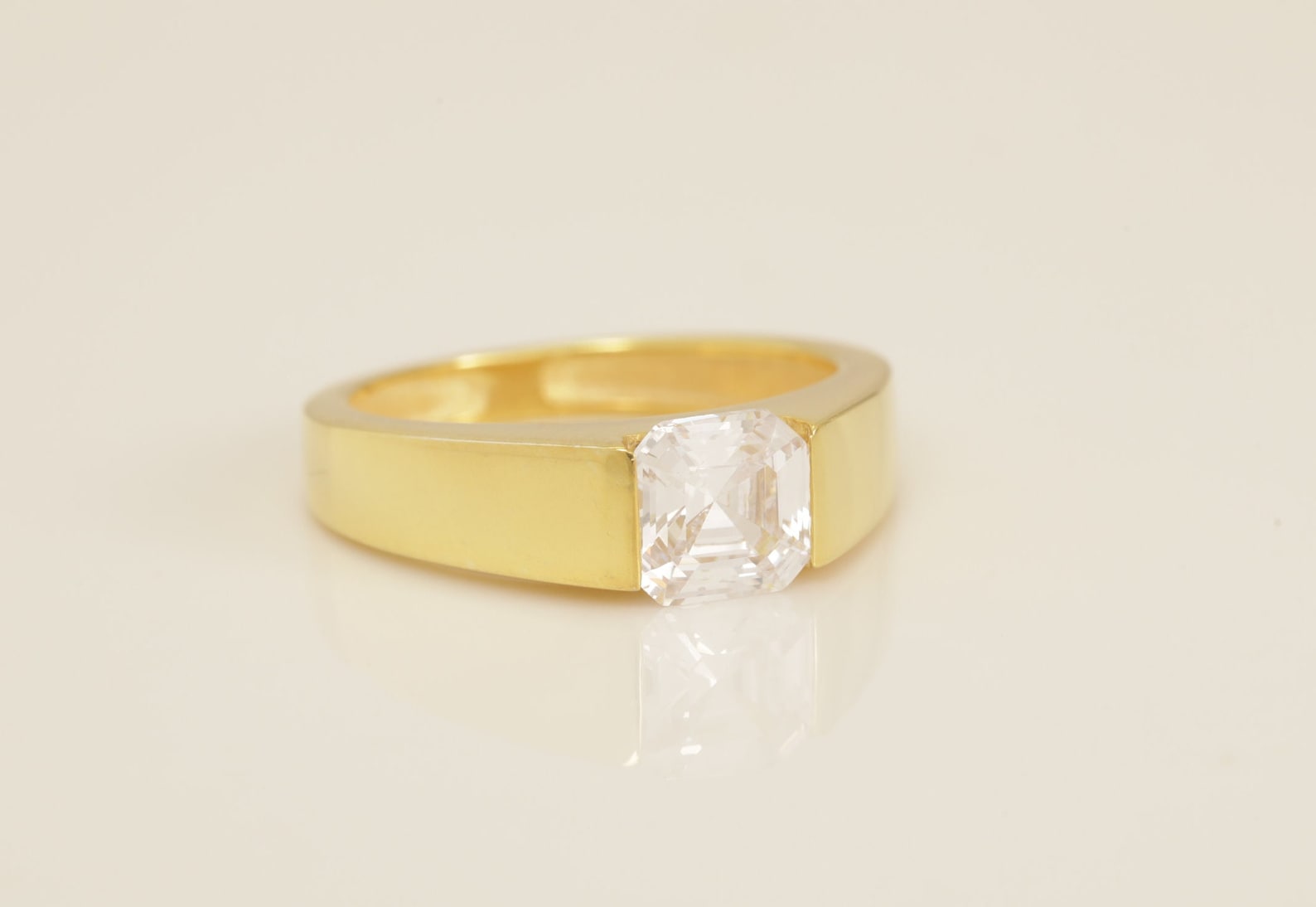 1.25 CT Asscher Cut Diamond Engagement Ring, Anniversary Ring, Promise Ring, Anniversary Gift for Her