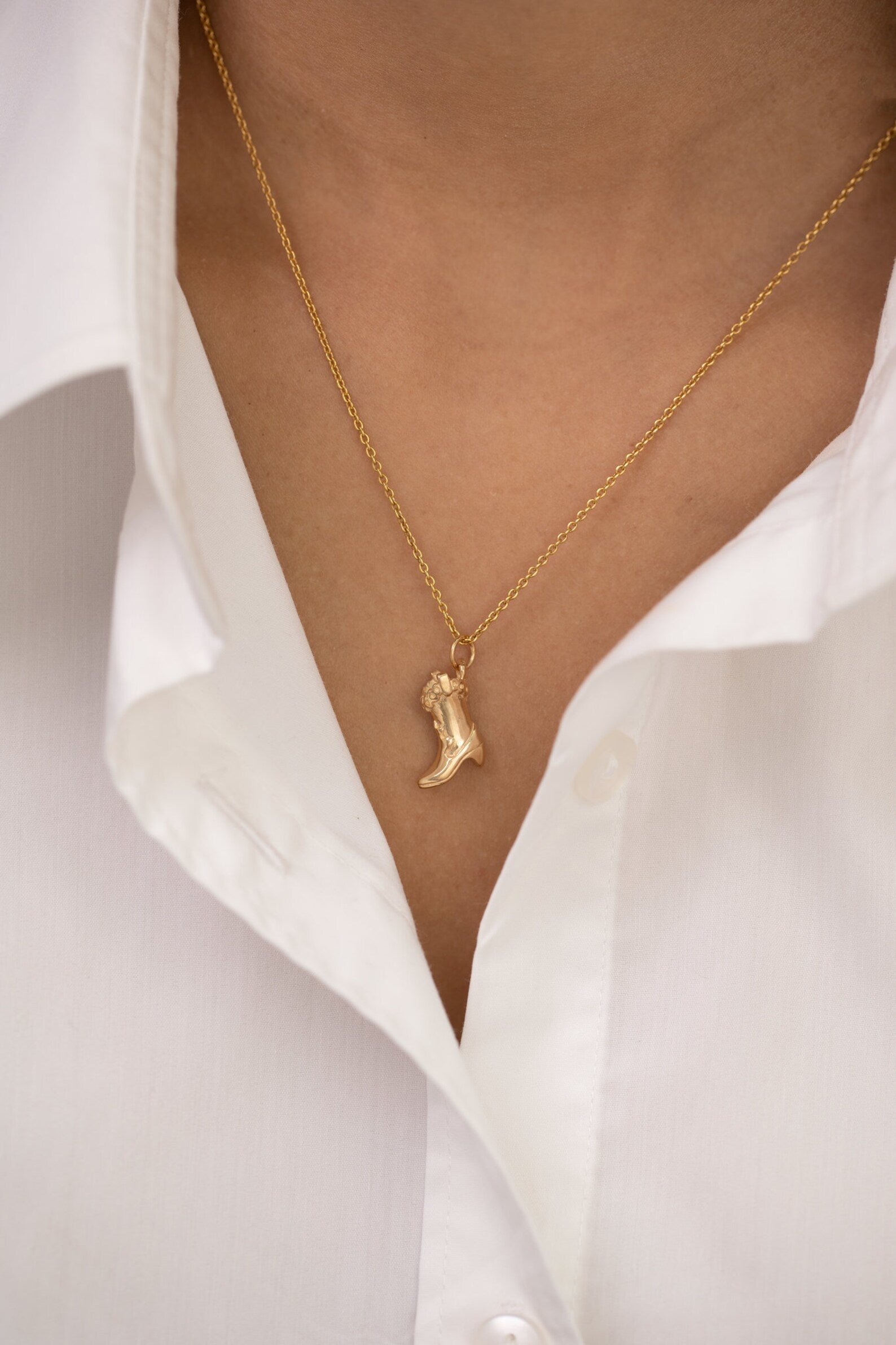 Boot Shoe Pendant Necklace, Boot Shoe Necklace, High Heel Shoe Charm, Fashion Charm Jewelry, High Heel Necklace