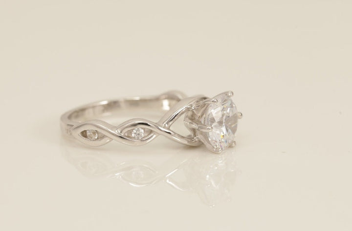 Art Deco Diamond Engagement Ring, Vintage Solitaire Ring, Diamond Anniversary Ring, Bridal Promise Ring Gift for Her