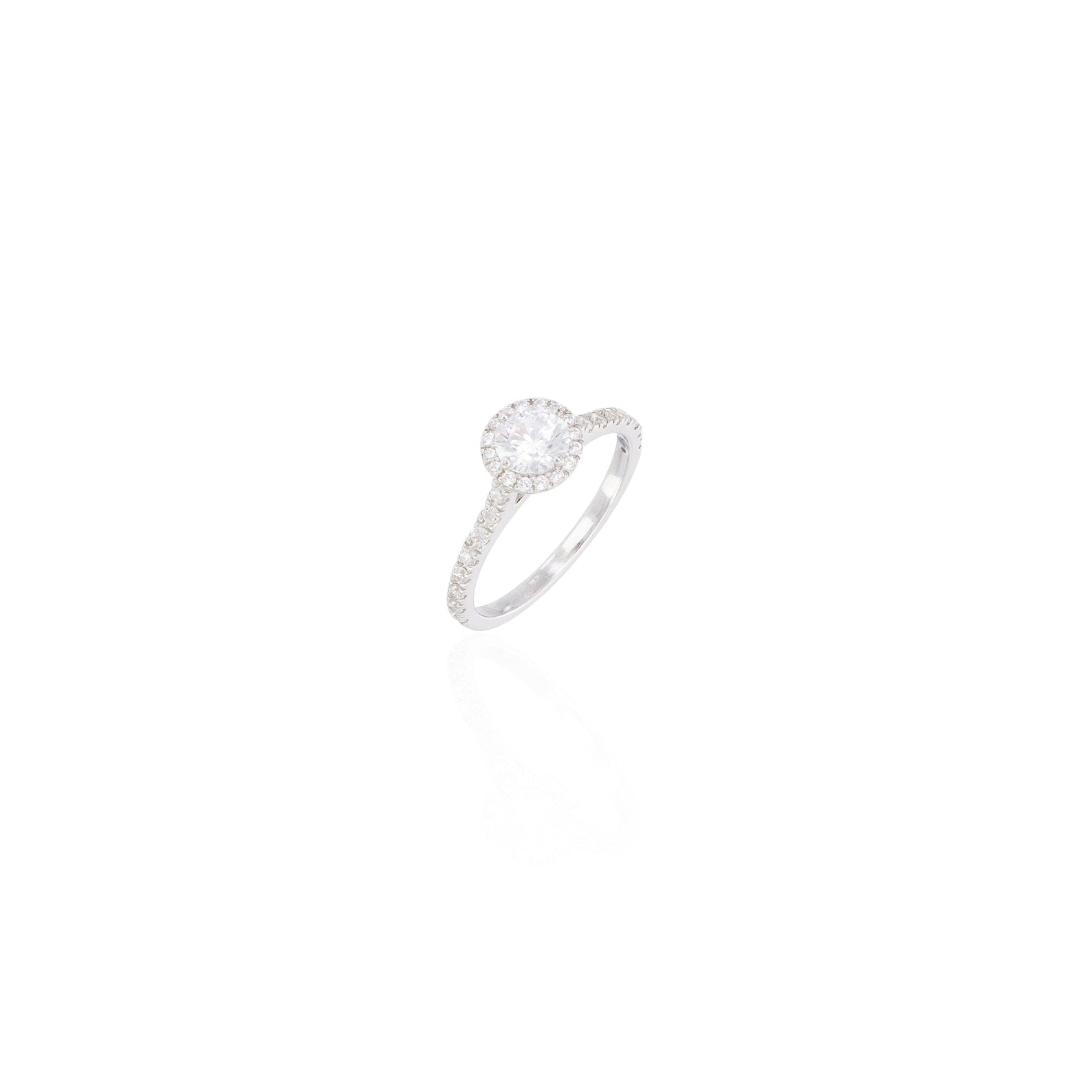 0.50 ct Diamond Halo Engagement Ring, Vintage Style Ring, Bridal Ring, Anniversary Ring Gift for Her