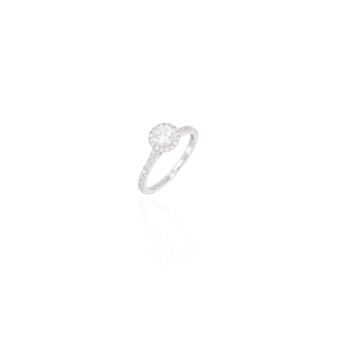 0.50 ct Diamond Halo Engagement Ring, Vintage Style Ring, Bridal Ring, Anniversary Ring Gift for Her