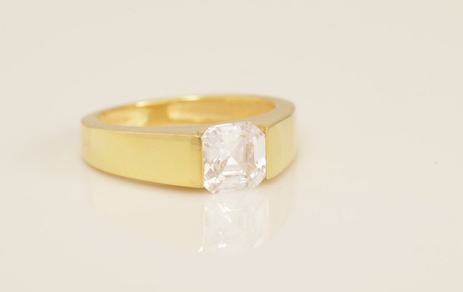 1.25 CT Asscher Cut Diamond Engagement Ring, Anniversary Ring, Promise Ring, Anniversary Gift for Her