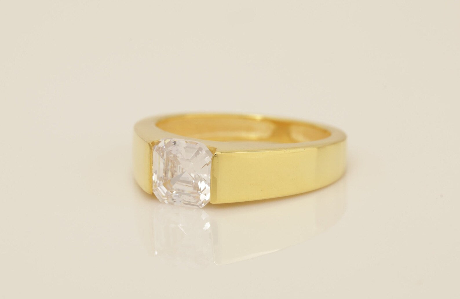 1.25 CT Asscher Cut Diamond Engagement Ring, Anniversary Ring, Promise Ring, Anniversary Gift for Her