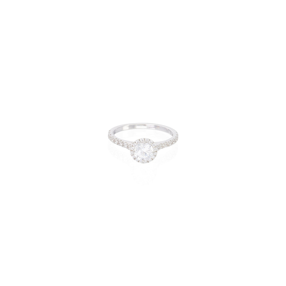 0.50 ct Diamond Halo Engagement Ring, Vintage Style Ring, Bridal Ring, Anniversary Ring Gift for Her