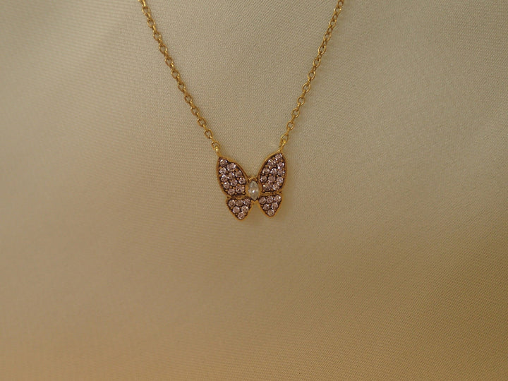 Butterfly Necklace / Amethyst Necklace / February Birthstones / Bridesmaid Gift / Minimalist Necklace Gift for Her