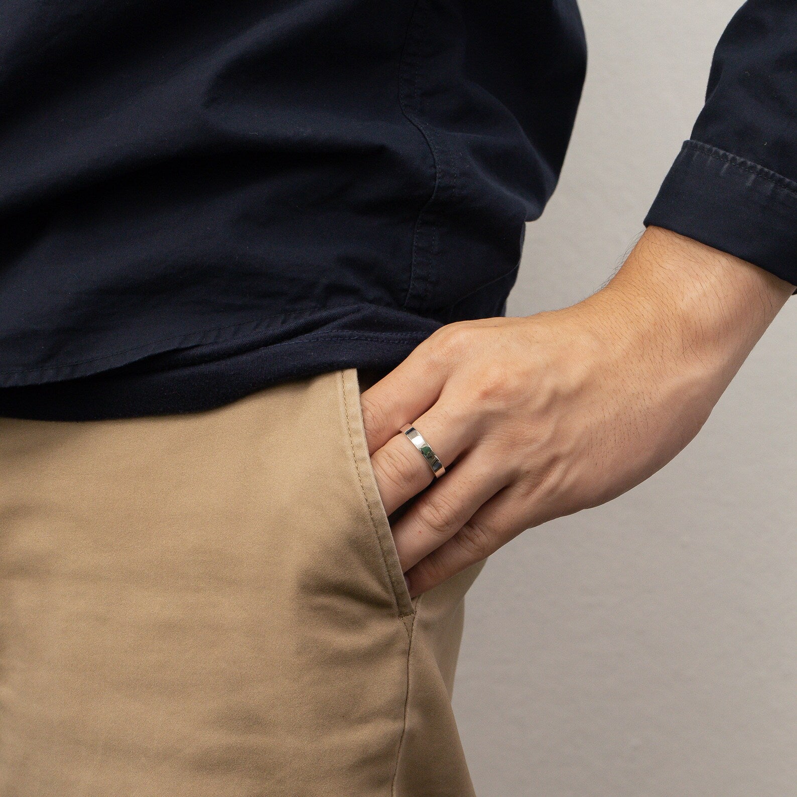 4.2mm Plain Wedding Band, Men’s Wedding Ring, Smooth Wedding Band, Unique Wedding Band, Unique Band