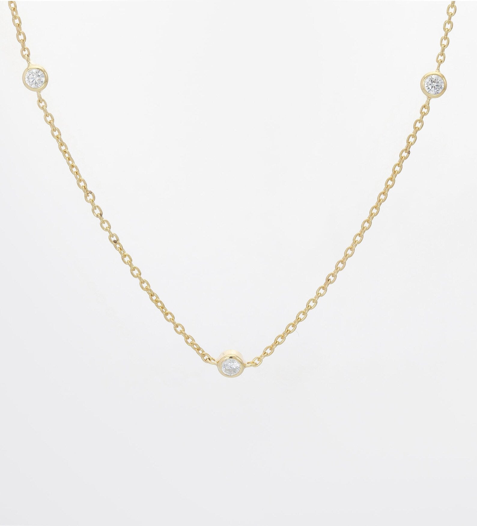 Diamond By The Yard Necklace, Wedding Necklace, Ladies Diamond Necklace, Layering Necklace for Women