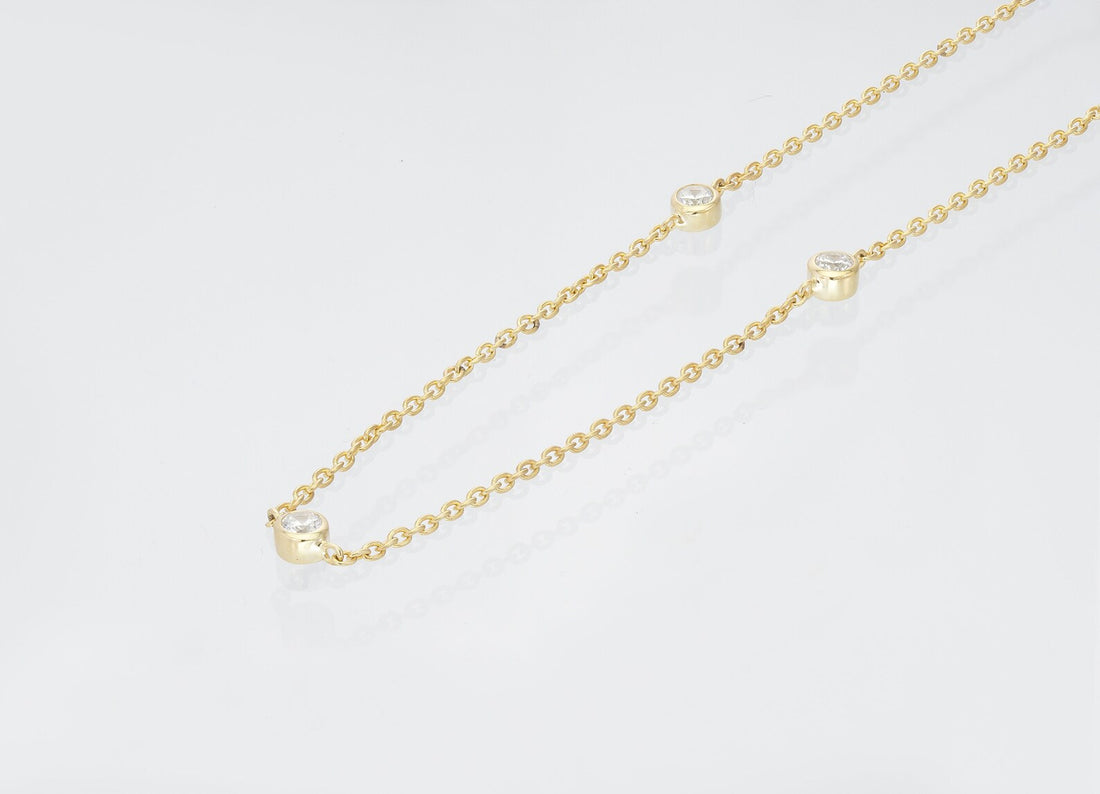 Diamond By The Yard Necklace, Wedding Necklace, Ladies Diamond Necklace, Layering Necklace for Women
